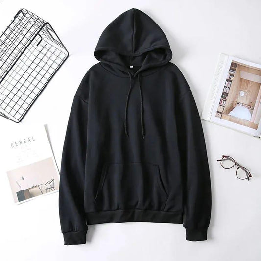 Cozy black Fleece Hoodie for Men