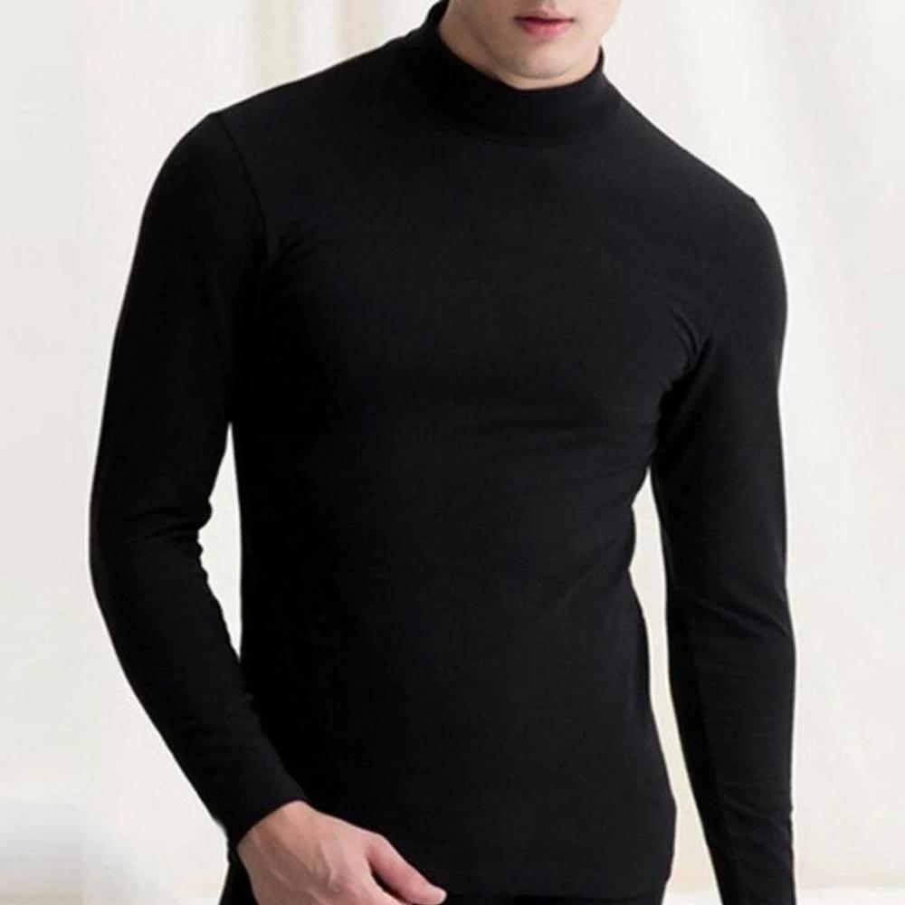 men turtle neck warm high neck in black color