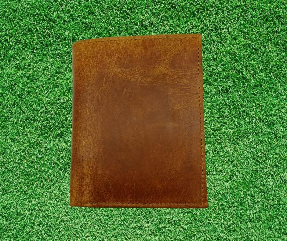 Men genuine leather bifold wallet