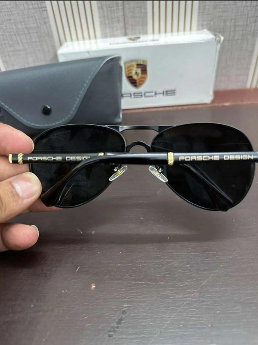 Elegant UV Protectant Sunglasses with black Lens and black frame, metal frame gives the item more durability.