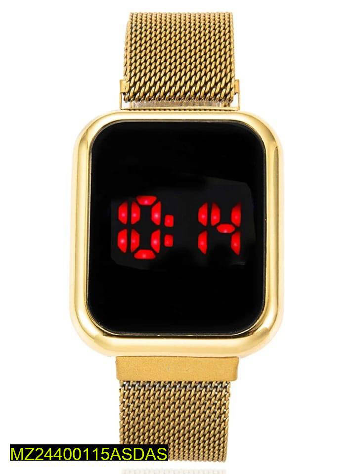 LED display digital watch with magnet strap