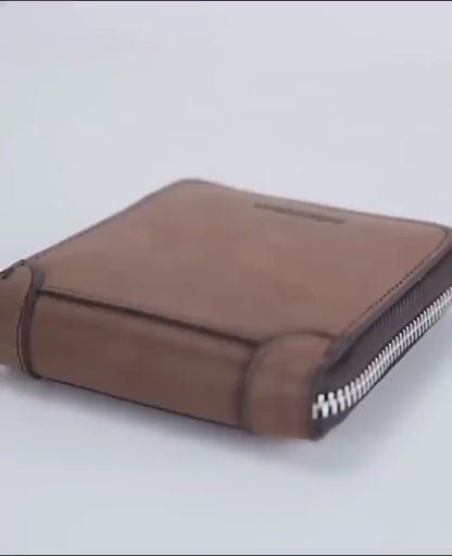 Men's Leather zipper wallet