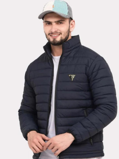 Men's blue plain Puffer Jacket