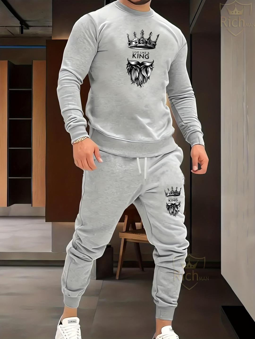 2 Piece Men Fleece Tracksuit