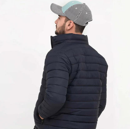 Men's blue plain Puffer Jacket