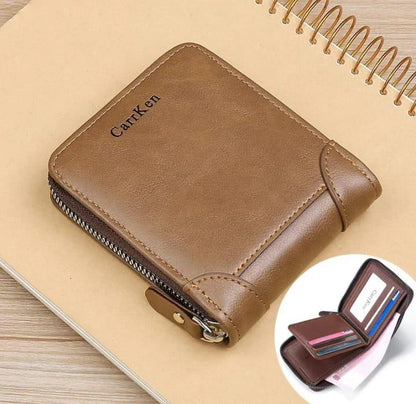 Men's Leather zipper wallet