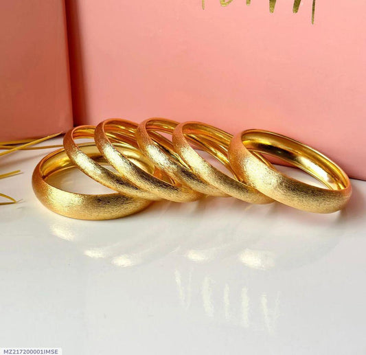 6 pcs gold plated bangles